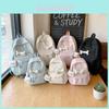 Nylon Lightweight Casual Backpack With Letter Pattern For Travel And School Use