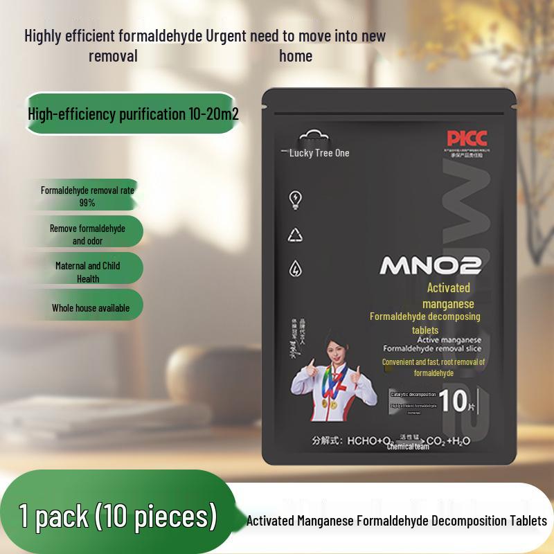 Active Manganese Formaldehyde Removal Tablets for New House, Car & Wardrobe - Odor Absorption & Decomposition