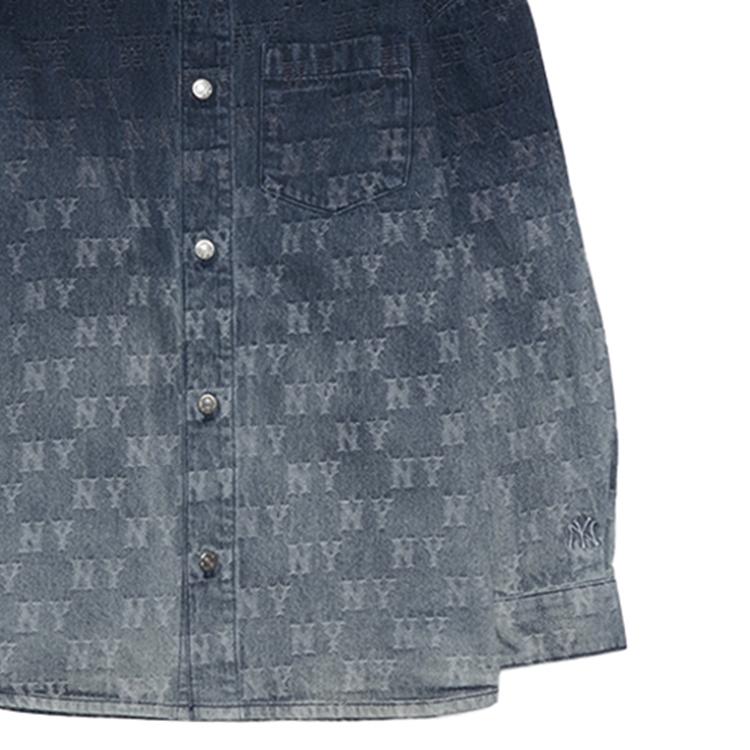 New MLB New York Yankees Denim Jacket Unisex Dark Marine Blue 3ADRM0751-50NYD