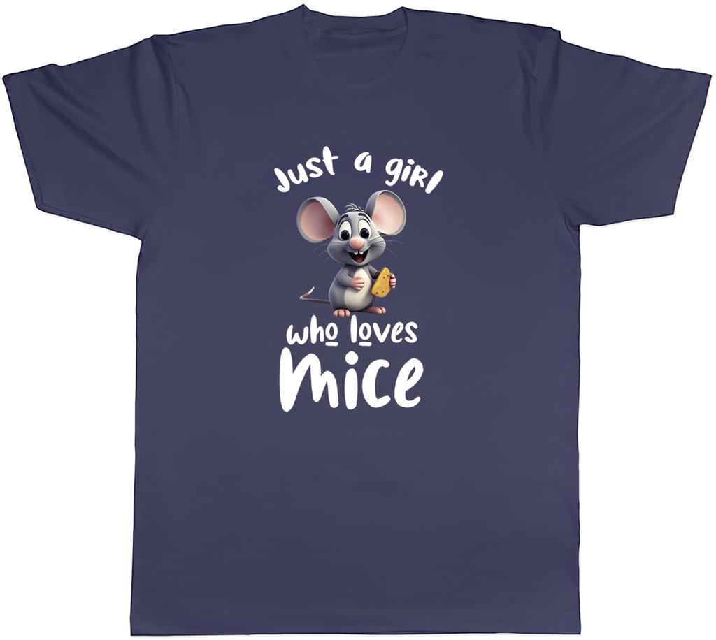Just a Girl Unisexs TShirt Who Loves Mice Mouse Rodent Rat Tee Gift