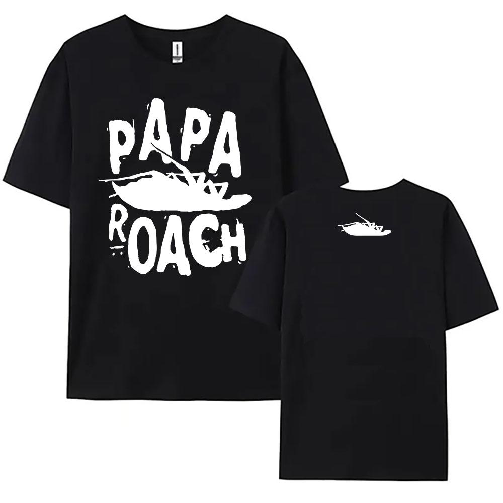 Cotton Summer Tees PAPA ROACH Heavy Mental Band Tshirts Graphic Clothing for Women Short Sleeve Unisex Streetwear O-neck Female Top