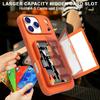 For iPhone 17 Pro Max Case PC + TPU Phone Cover with Hidden Mirror Card Holder Kickstand
