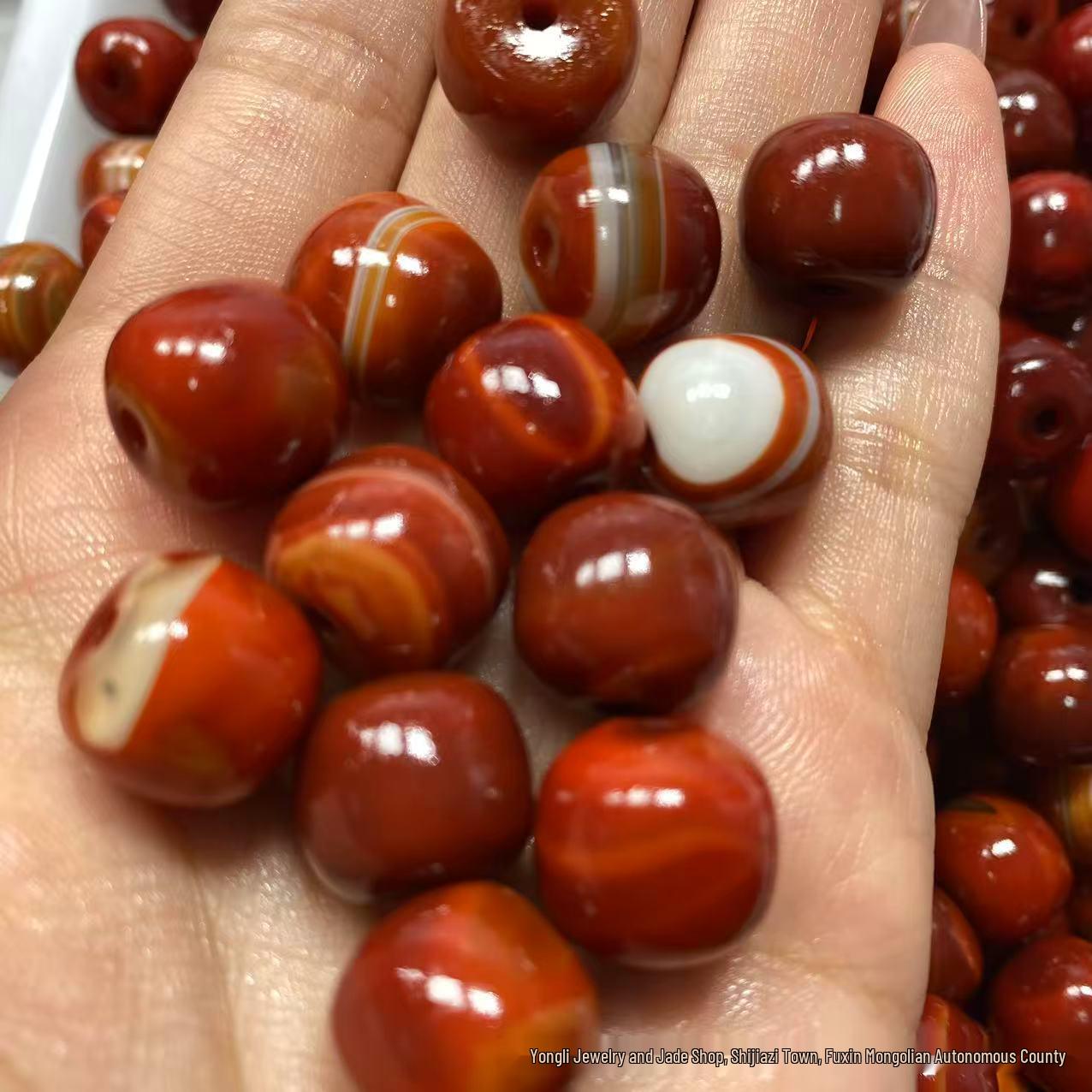 Warring States Red Agate Old Style Wire-Wrapped Beads 12x13mm for DIY Beading 12mm