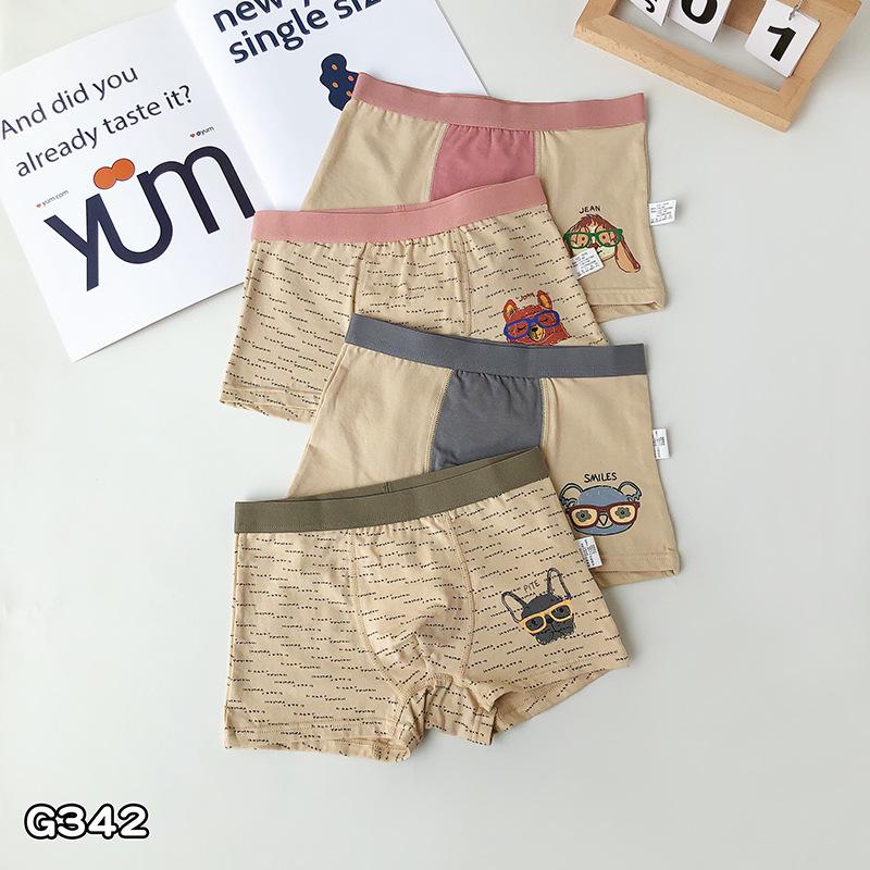 Children's Summer Cotton Boxer Briefs (Class A) for Boys Aged 9-12 - No Pinch Design.