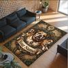 Dog Theme Crystal Velvet Rug Personalized Custom Name Text Soft Floor Mat Home Decor