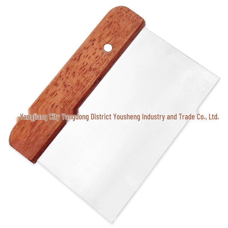 

Beech Wood Handle Stainless Steel Beveled Dough and Nougat Cutter Baking Tool