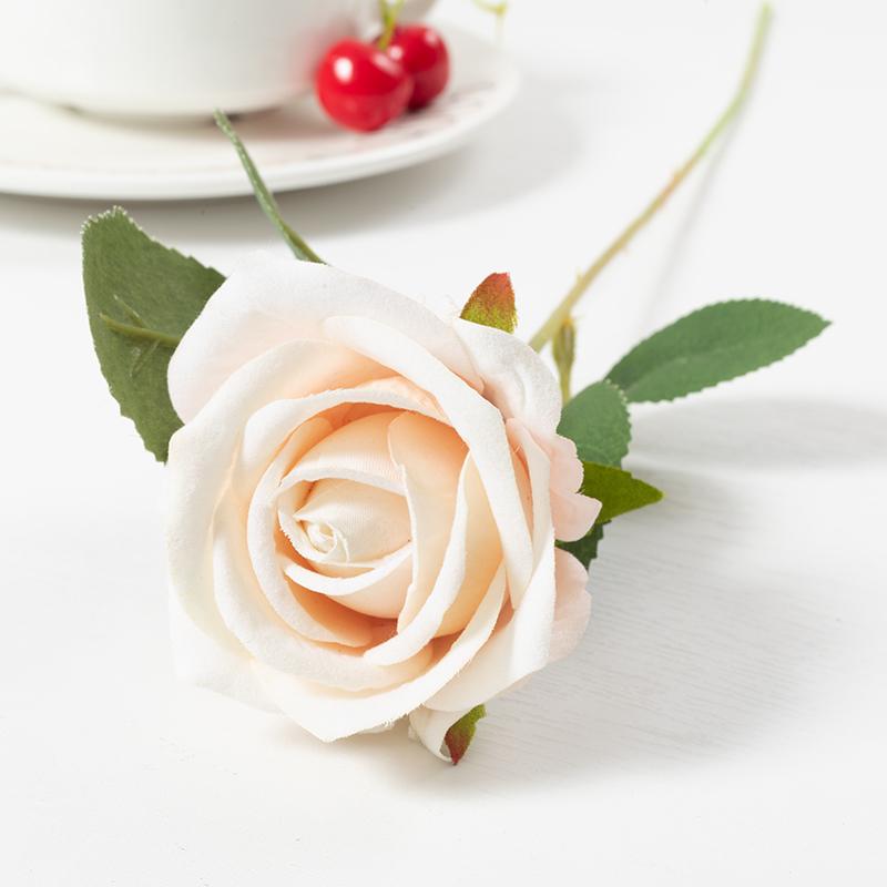 5PCS Silk Luxury Rose Artificial Flower Rose Long Branch Wedding Bridal Decor Fake Valentine's Day Christmas Home Decoration