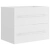 VidaXL Armoire d'évier Blanc 60x38,5x48 cm Aggloméré