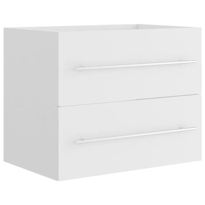 VidaXL Armoire d'évier Blanc 60x38,5x48 cm Aggloméré