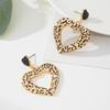 Trendy Leopard Heart Polka Dot Drip Earrings for Women