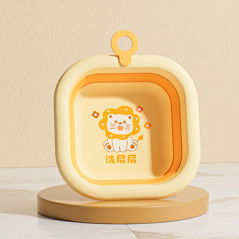 Skládací umyvadlo pro děti, Přenosné umyvadlo, Silný plastový lavor pro miminka, Domácí dětská malá miska