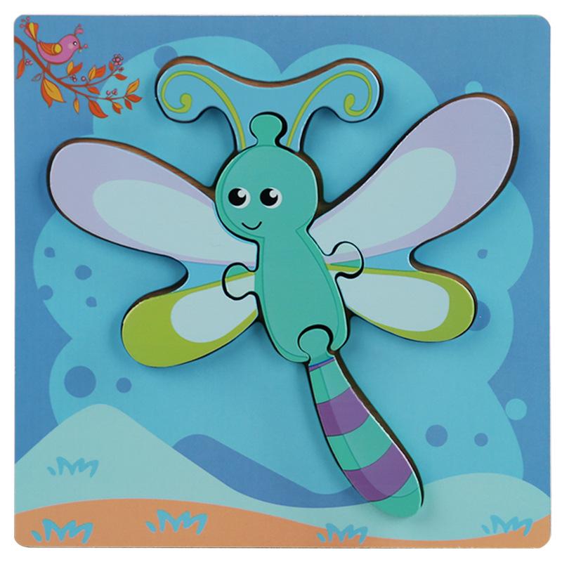 Wooden 3D Puzzle for Early Education: Infant & Toddler Intellectual Development, Hand-Eye Coordination Toy for 1-3 Year Old Boys & Girls