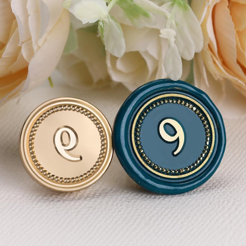 Stamp 2.5*2.5cm Digital 1~20 Series Copper Head Fire Paint Seal Arabic Serial Number Seal Head Solid Brass Carving Stamps