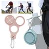 Silicone Water Bottle Buckle Water Bottle Holder 3 Holes Drink Bottle Holder Hook Multifunctional for Outdoor Activities