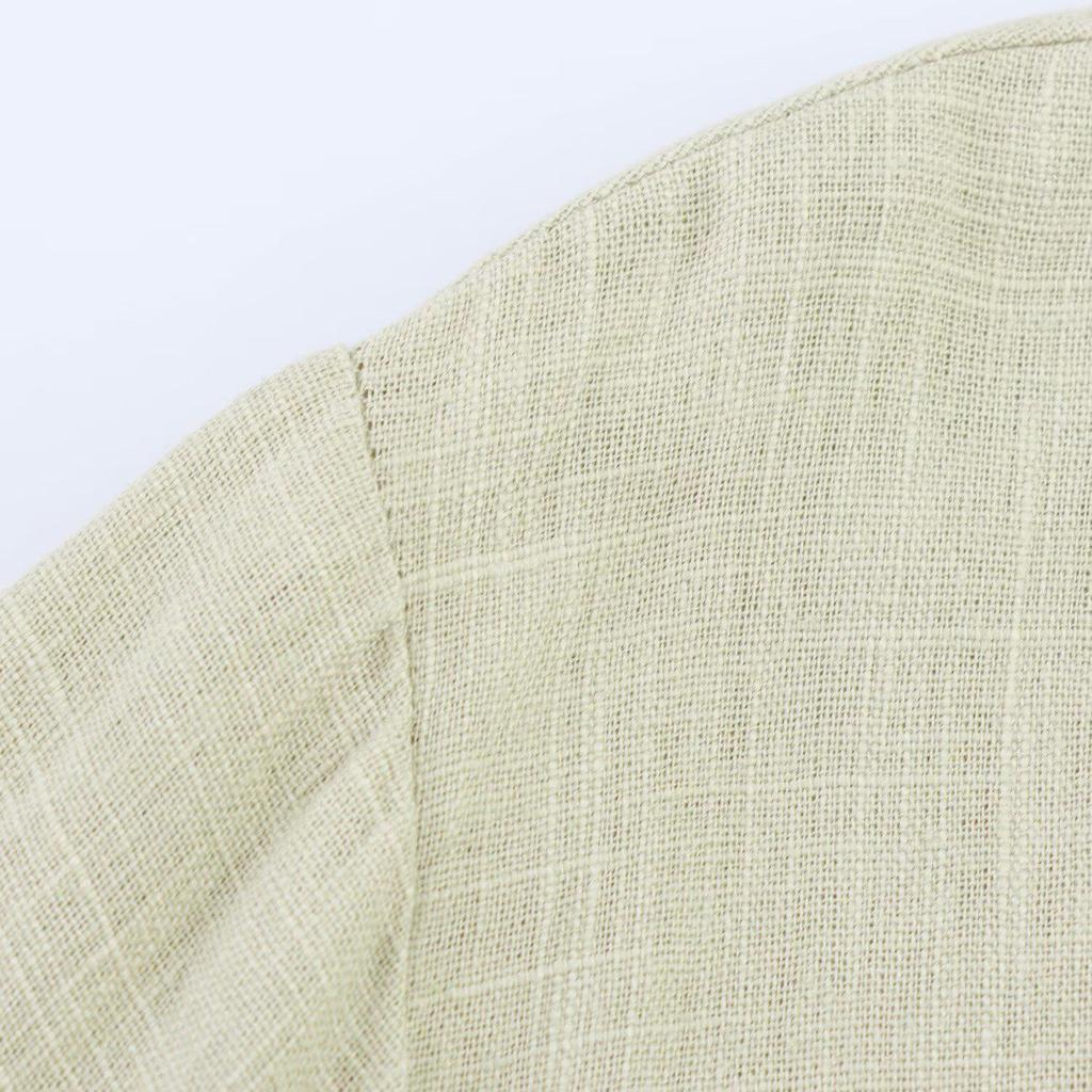 Summer 2025 Women's Fashion: European & American Style Linen Shirt Dress