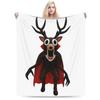 Warm Soft Flannel Throw Blanket for Kids and Adults Airplane  Deer Print Ideal for Travel Sofa Chair Bed Cover   Nights Cozy Des