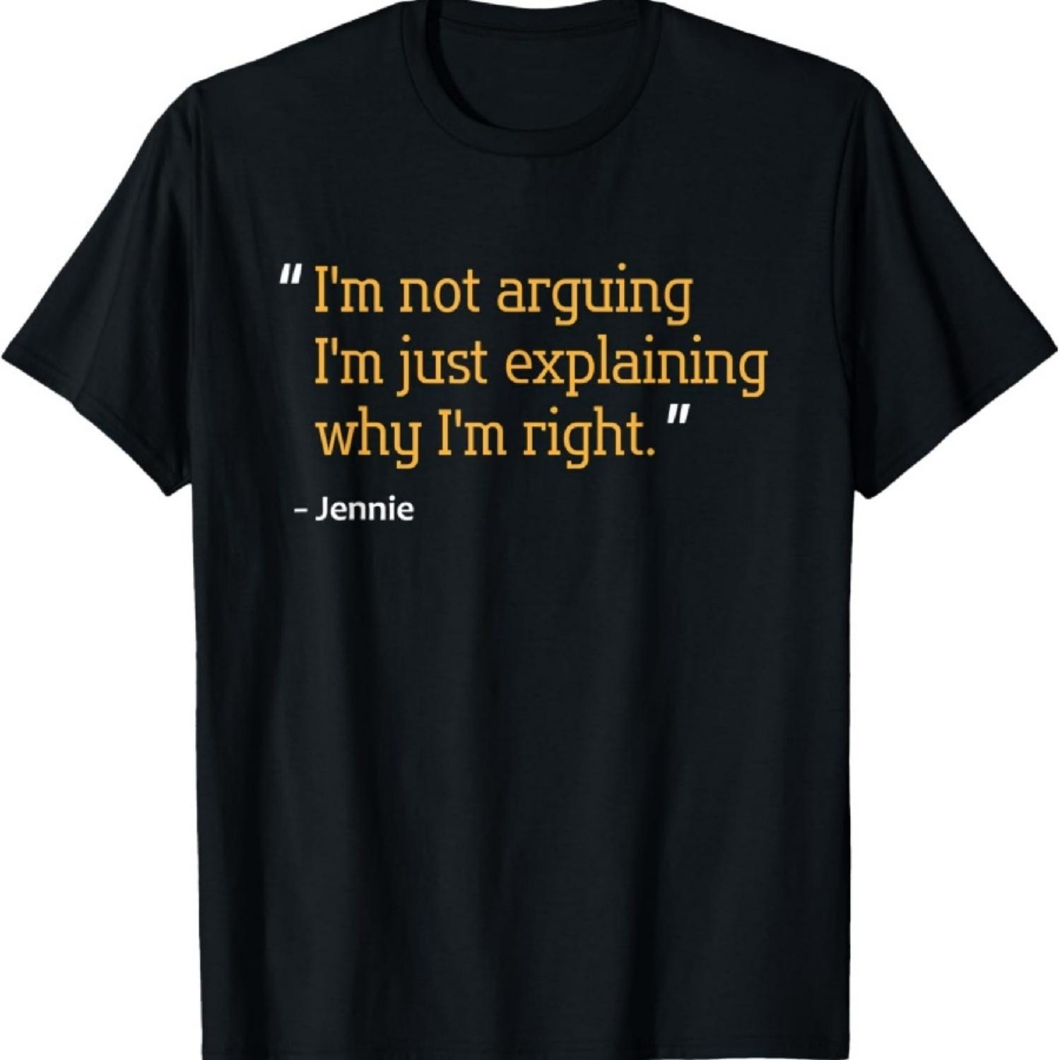 

JENNIE Gift Quote Personalized Funny Birthday Name Idea T-Shirt XXXXXL чорний