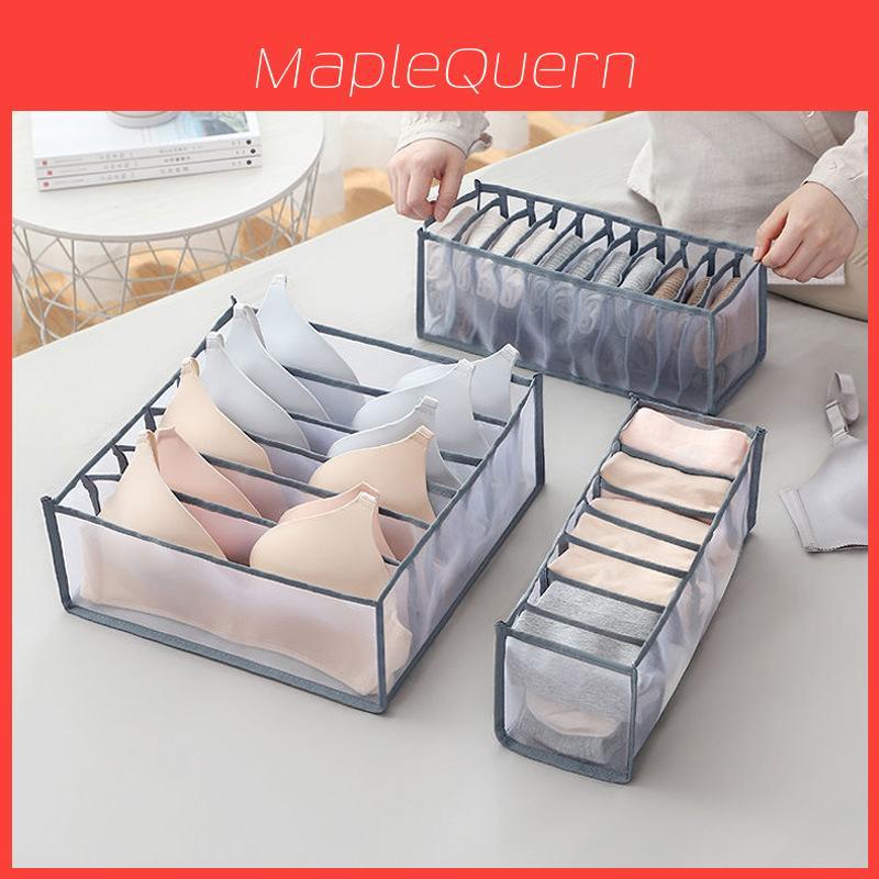 Underwear Drawer Organizer With Multicompartment Nylon Storage For Bedroom Use