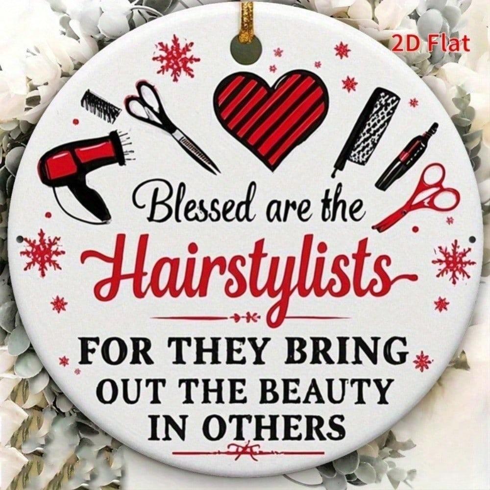 Vintage Barbershop Metal Tin Sign Wall Decor 2D Round 20cm