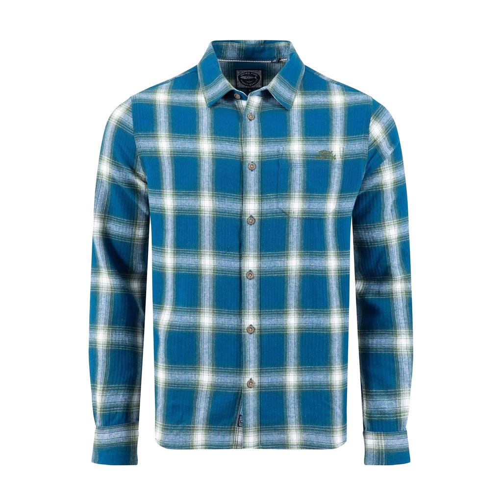 Weird Fish Mens Broxton Herringbone Check Long-Sleeved Shirt