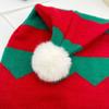Knitting Plush Ball Soft Beanie Strip Santa Hat Comfortable Knitted Christmas Hat  Women