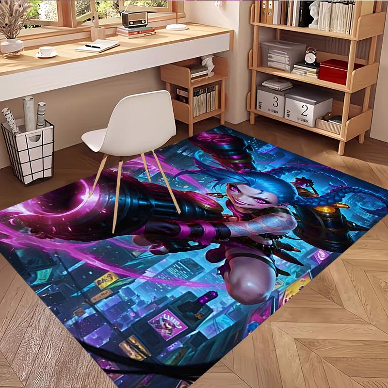 Jinx Print Rug, Washable Floor Carpet, For Entryway Dorm Laundry Room Office Study, Home Decor Birthday Christmas Gift