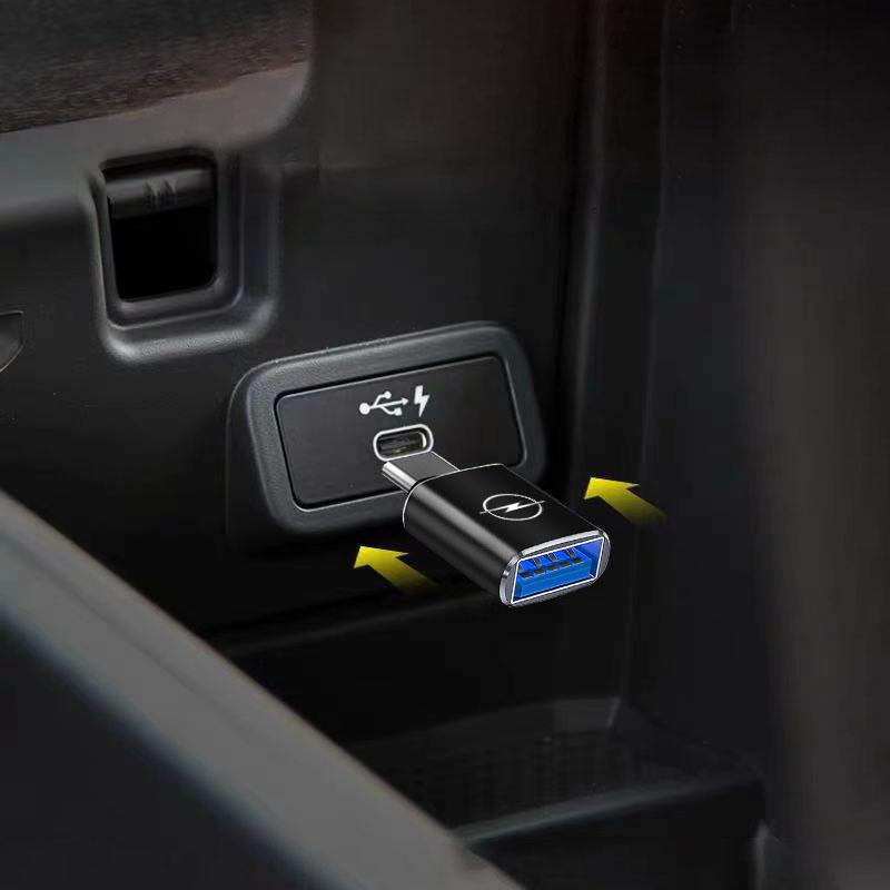 1Pcs Car Charging Adapter Type-C To USB Converter Car Accessories For Opel Astra j Insignia Astra g Corsa Zafira b Mokka Vivaro Meriva