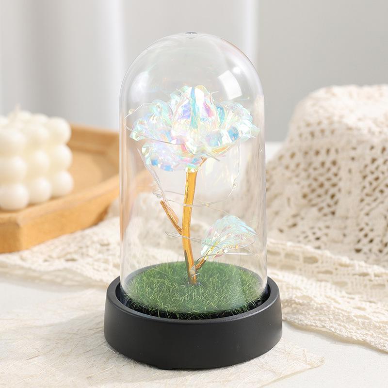 

Ночник-роза из золотой фольги - Вечный цветочный орнамент на День святого Валентина и день рождения