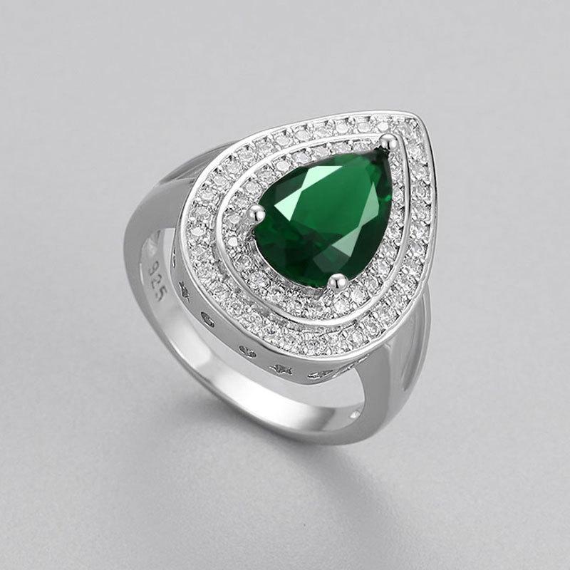 

Кольцо с бриллиантом в форме капли воды, роскошные женские ювелирные изделия класса люкс, мода для Европы и США, для пожилых людей No. 6