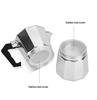 Aluminum Octagonal Mocha Pot with Copper Valve for Home or Office