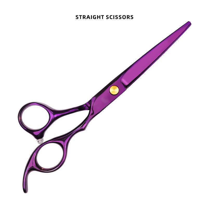 Stainless Steel Purple Professional Barber Hairdressing Scissors - Thinning & Chopping