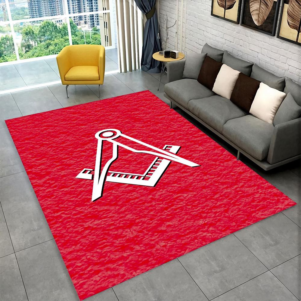 Alfombra de área de anillo Illuminati masónico masón 3D, alfombra de ojo que todo lo ve para decoración de felpudo de sala de estar y dormitorio, alfombra antideslizante