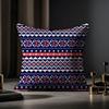 Modern And Stylish Fair Isle Cushion Cover Anti-dustmite Pillowcase Invisible Zipper Silky Short Plush Sofa Cushion Cover