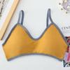 Summer Candy Color Patchwork Bandeau Camisole with Chest Pad and Anti-Exposure Back for Girls
