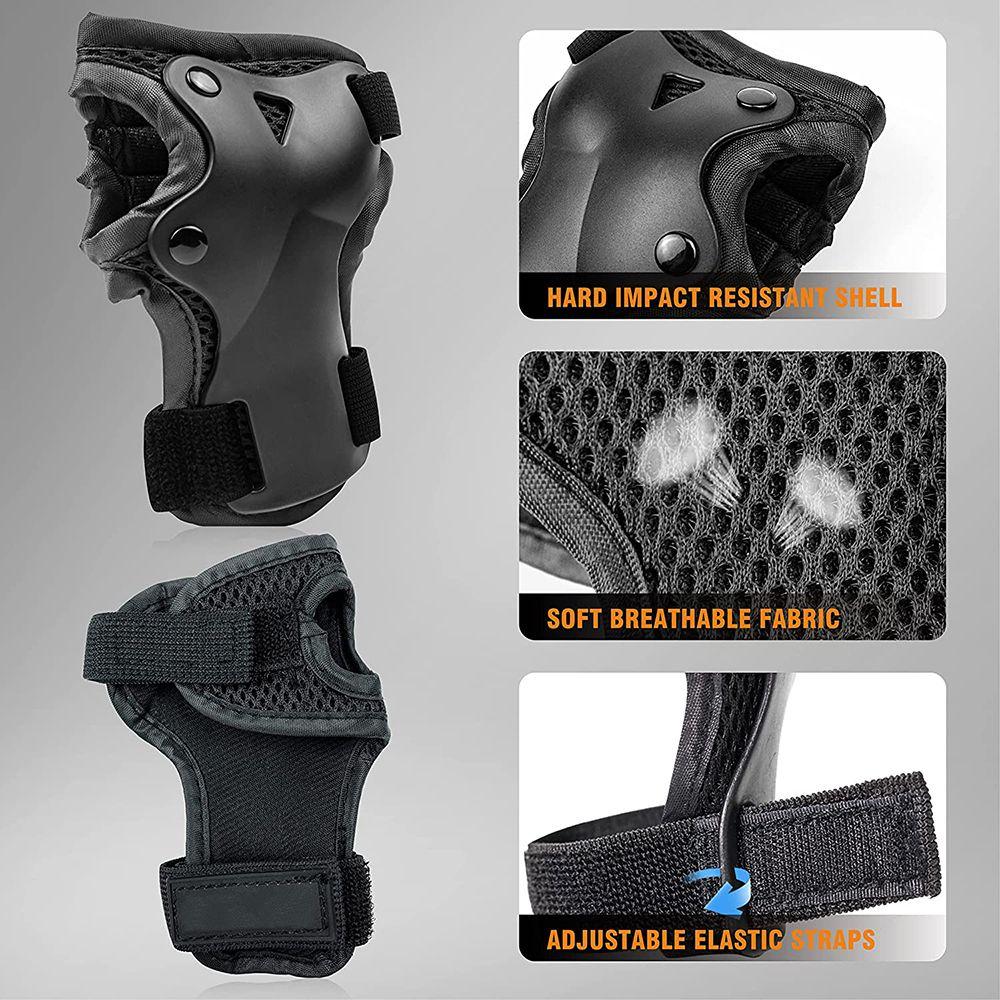 Ensembles de Sport pour Vélo Protège-Poignets pour Skateboard Ensemble de Genouillères pour Enfants Protège-Coudes Ensemble d'Équipements de Protection