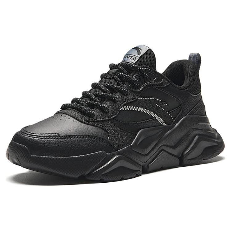 Anta Cushioning Breathable Low Top Casual Shoes Women's Black 922338821-4