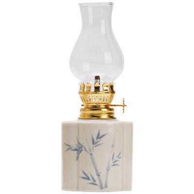 1 Pieza Ceremonia del Té Pintado a Mano Decoración de Iluminación Retro Cerámica Estilo Chino Ambiente Antiguo de Mantequilla Lámpara de Vela Kerosene