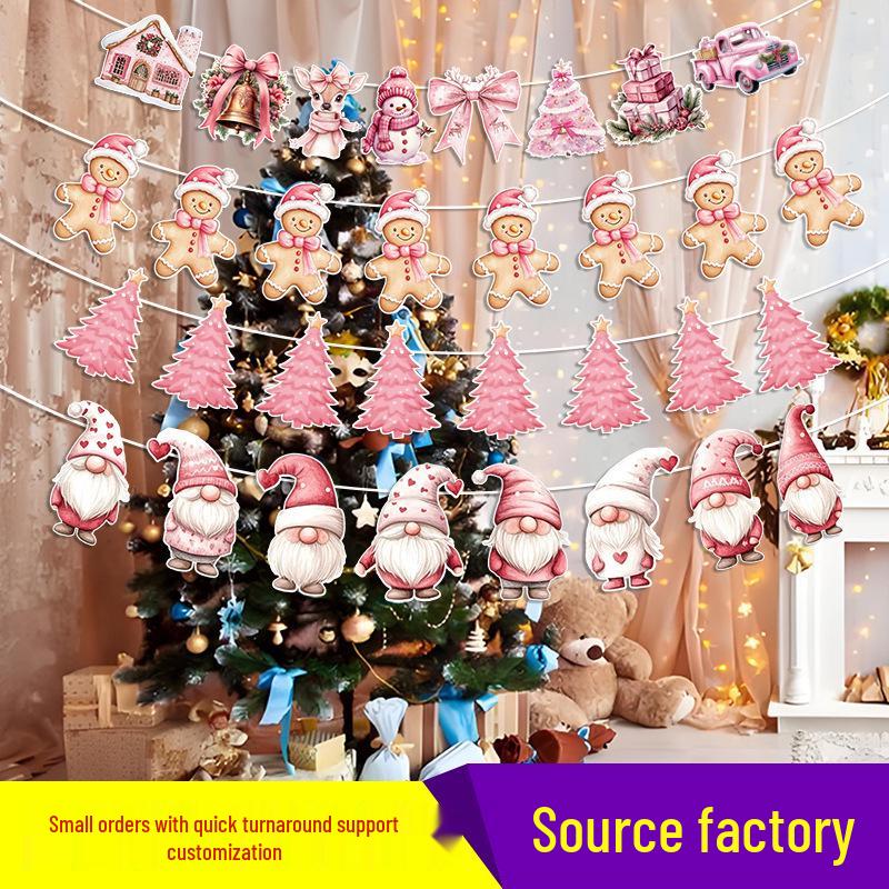 Merry Christmas Pull Flower Banner Set