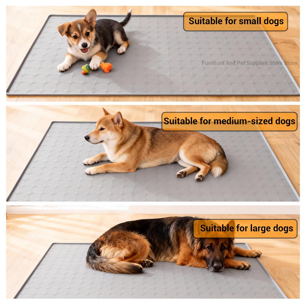 Tovaglietta per animali domestici Antiversamento Facile da pulire Pieghevole Tappetino per l'alimentazione di cani e gatti Silicone Antiscivolo Impermeabile Tappetino per animali domestici
