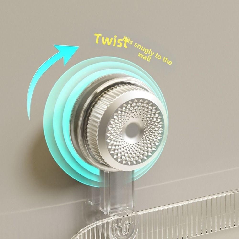 Transparent Kitchen Storage Box Suction Cup Storage Rack New Bathroom Shelves Home Supplies