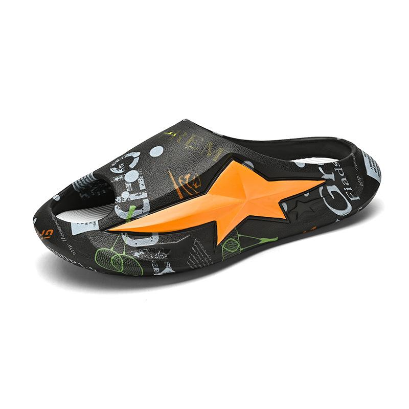 Summer Slippers Large Size Couple Style Home Leisure One-word Drag Thick Bottom Stepping On Shit Feeling Outside Wearing Beach Cool Slippers