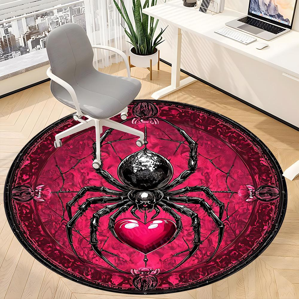 1 alfombra redonda de telaraña para oficina, alfombrilla adecuada para oficina, debajo de sillas de oficina, dormitorio, sala de estar, decoración del hogar, decoración de habitación