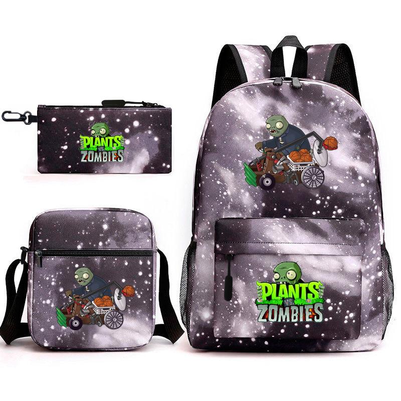 Umgebende Pflanzen vs. Zombies Teenager Schüler Schultasche Herren- und Damen-Freizeitrucksack Umhängetasche