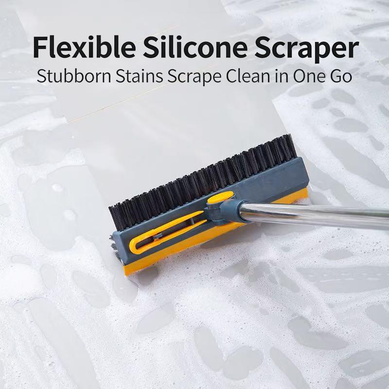 Multifunction 3 in 1 Scrape Floor Scrubber Household Plastic Floor Broom Toilet Bathroom Kitchen Clean Floor Scrub Brush 113*22 белый