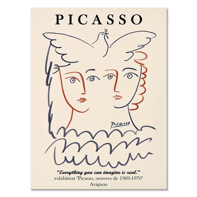 Matisse Abstract Girl Flower Wall Art Canvas Painting Picasso Nordic Posters and Prints Wall Pictures for Living Room Home Decor