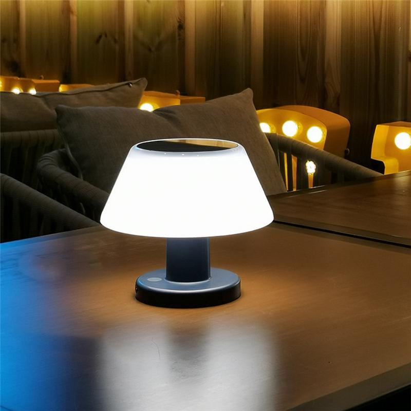 

Outdoor Solar Table Lamp Waterproof Garden Indoor Desk Dimmable Cordless Night Light Reading Lamp for Home Patio Yard Decor