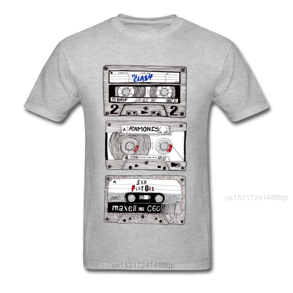 Herren T-Shirt K7 Punk Mix T-Shirts Hip Hop T-Shirt Kassette 3D Oberteile Schwarzes T-Shirt 100% Baumwolle Modische Streetwear Sommer Großhandel