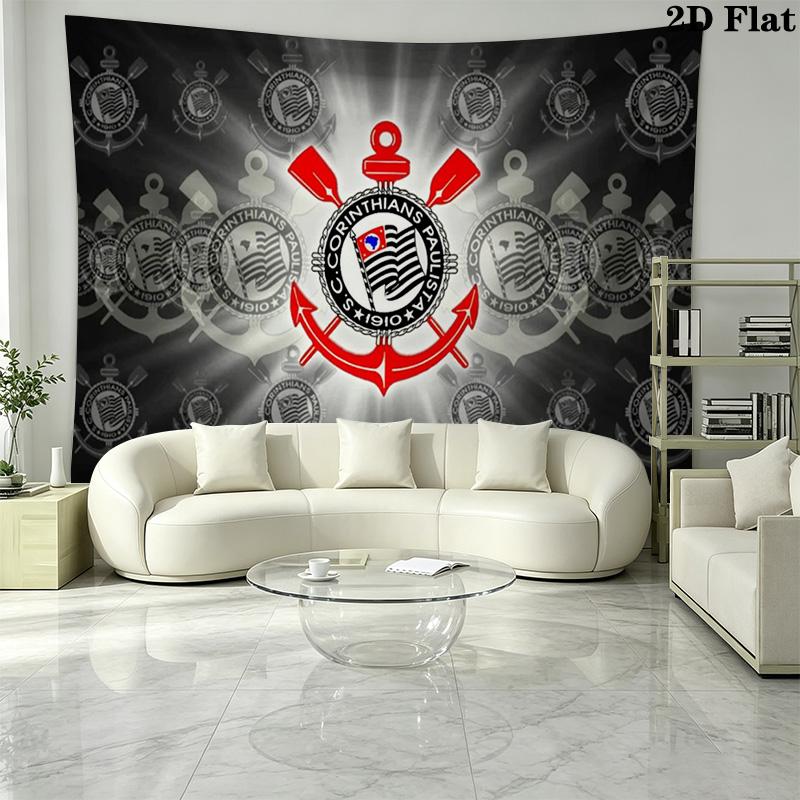 Sport Club Corinthians Paulista Wall Tapestry Aesthetic Wall Hanging Printed Fabric Blanket Decorative Tapestries for Bedroom Living Room Home Decor