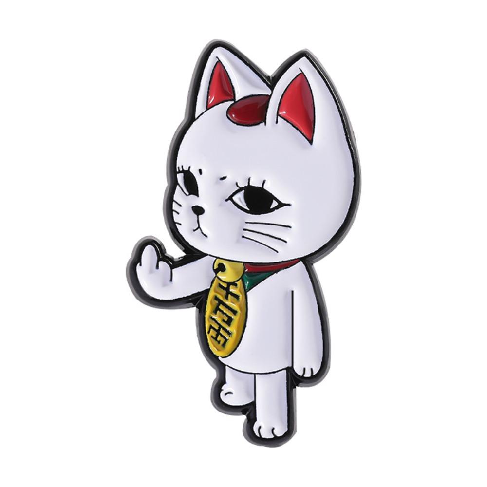 DIY Enamel Pins Turbo Granny Cat Spying Metal Badge New Lapel Pin  Clothes Decoration