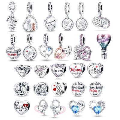 New In Copper Mother'S Day Series Charms Fit Original Pan Bracelet&Bangle For Women Birthday Fine Jewelry Gift